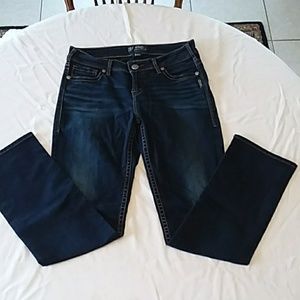 Silver Suki Mid Straight Jean's (S:W29/L30)